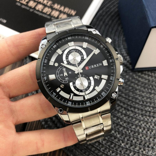 Часы мужские Curren 8360 Silver-Black-0