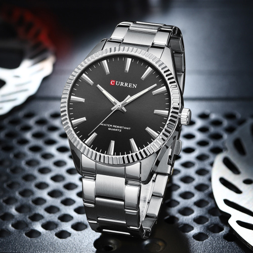 Часы мужские Curren 8425 Silver-Black Graf-0