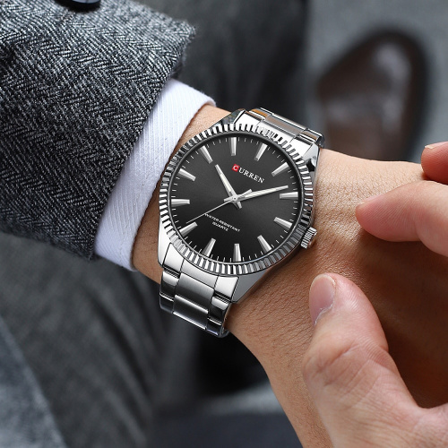 Часы мужские Curren 8425 Silver-Black Graf-1
