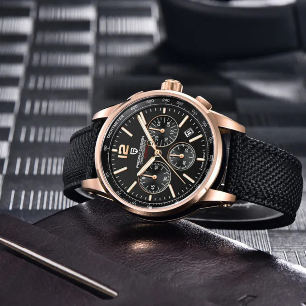 large Часы мужские Pagani Design YS008 Rose Gold-Black 1