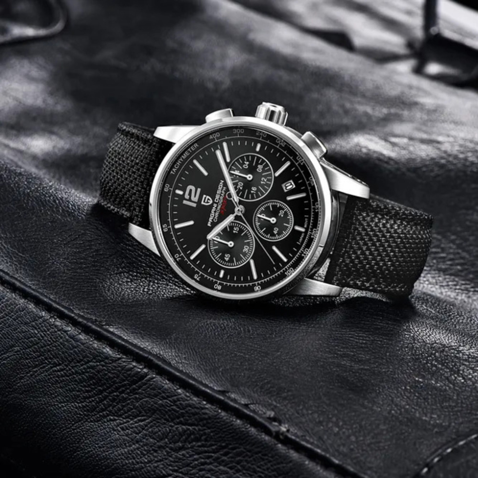 large Часы мужские Pagani Design YS008 Silver-Black 0