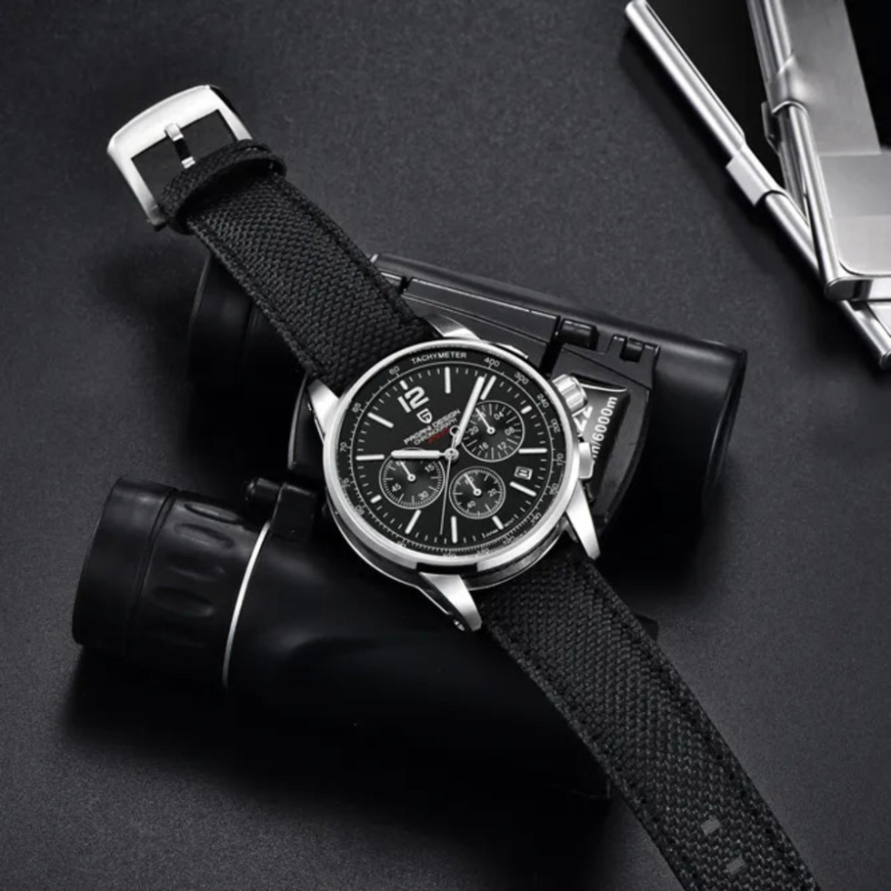 large Часы мужские Pagani Design YS008 Silver-Black 2