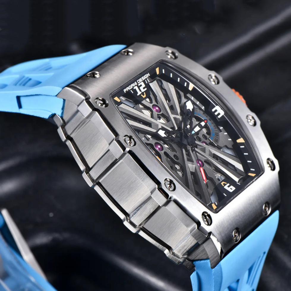 large Часы мужские Pagani Design PD-1738 Silver-Blue 1