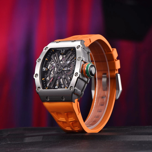 Часы мужские Pagani Design PD-1738 Silver-Orange-0