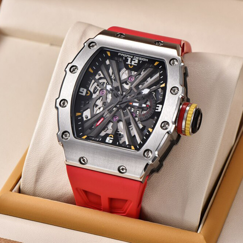 Часы мужские Pagani Design PD-1738 Silver-Red-1
