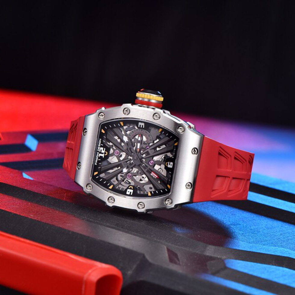 large Часы мужские Pagani Design PD-1738 Silver-Red 2