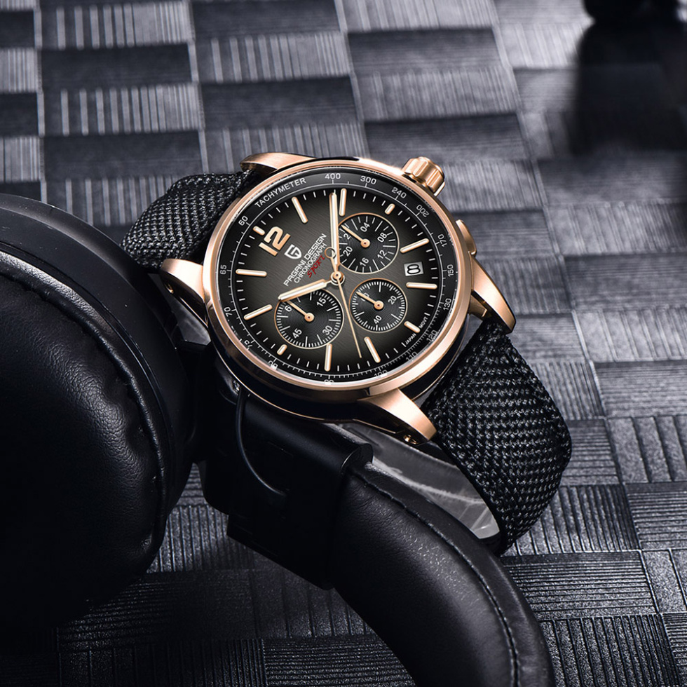 large Часы мужские Pagani Design YS008 Rose Gold-Brown 0