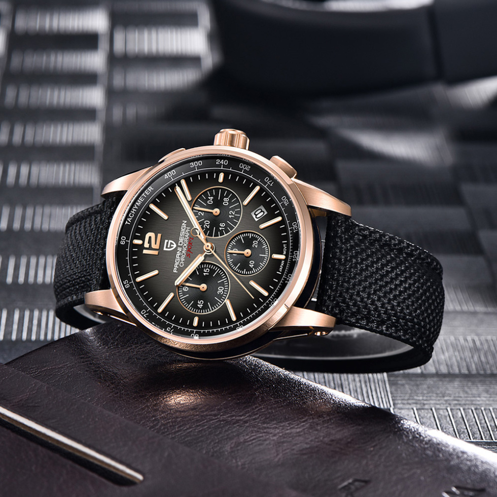 large Часы мужские Pagani Design YS008 Rose Gold-Brown 1