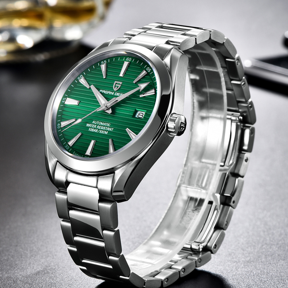 large Часы мужские Pagani Design PD-1688 Silver-Green 0