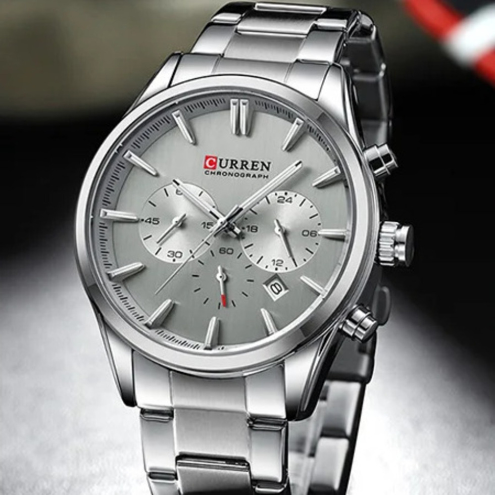 large Часы мужские Curren 8446 All Silver 0