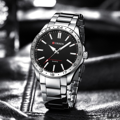 Часы мужские Curren 8452 Silver-Black Hector-1