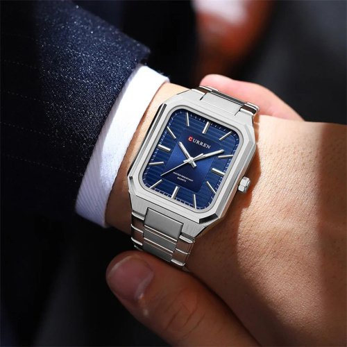 Часы мужские Curren 8457 Silver-Blue-0