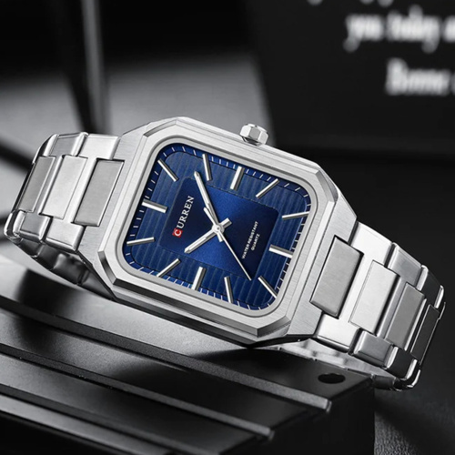 Часы мужские Curren 8457 Silver-Blue-1