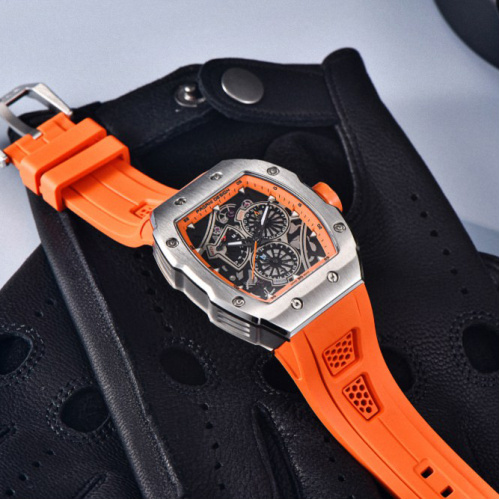 Часы мужские Pagani Design PD-YS012 Silver-Orange-0
