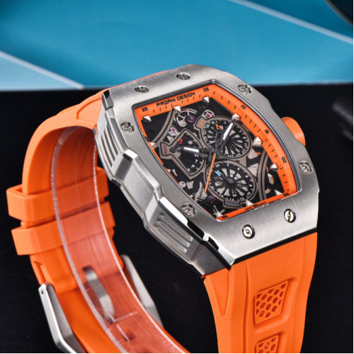 Часы мужские Pagani Design PD-YS012 Silver-Orange-1