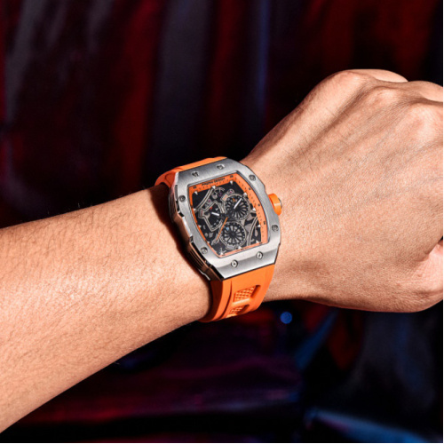 Часы мужские Pagani Design PD-YS012 Silver-Orange-3