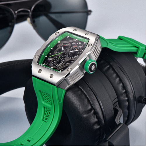 Часы мужские Pagani Design PD-YS012 Silver-Green-0
