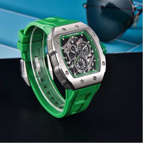 Часы мужские Pagani Design PD-YS012 Silver-Green-1