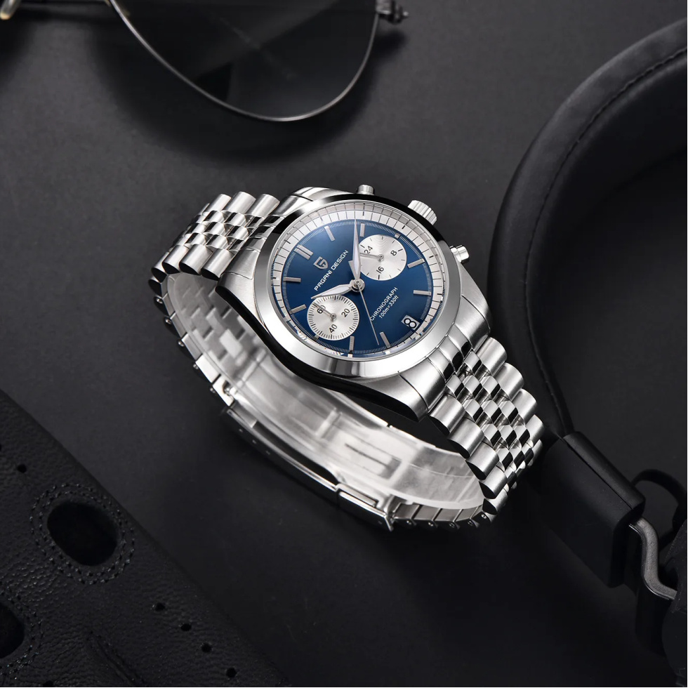 large Часы мужские Pagani Design PD-1775 Silver-Blue 1