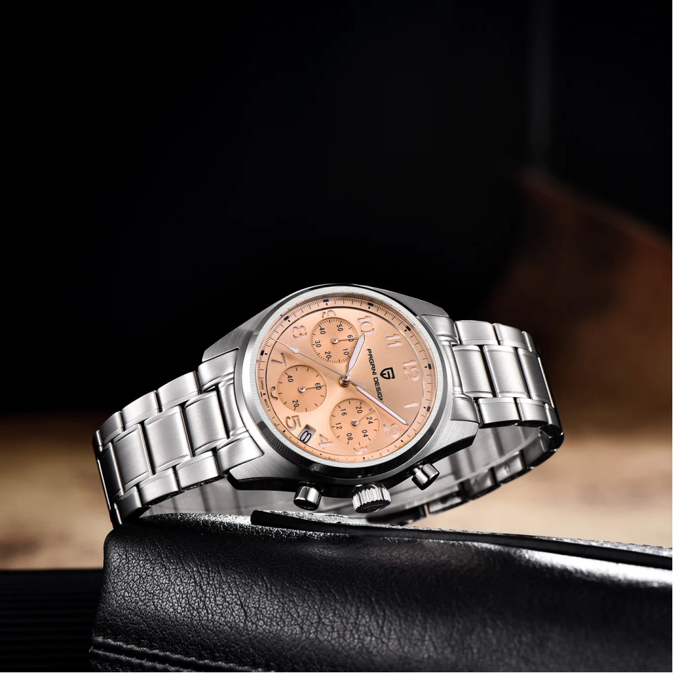 large Часы мужские Pagani Design PD-1773 Silver-Pink 0