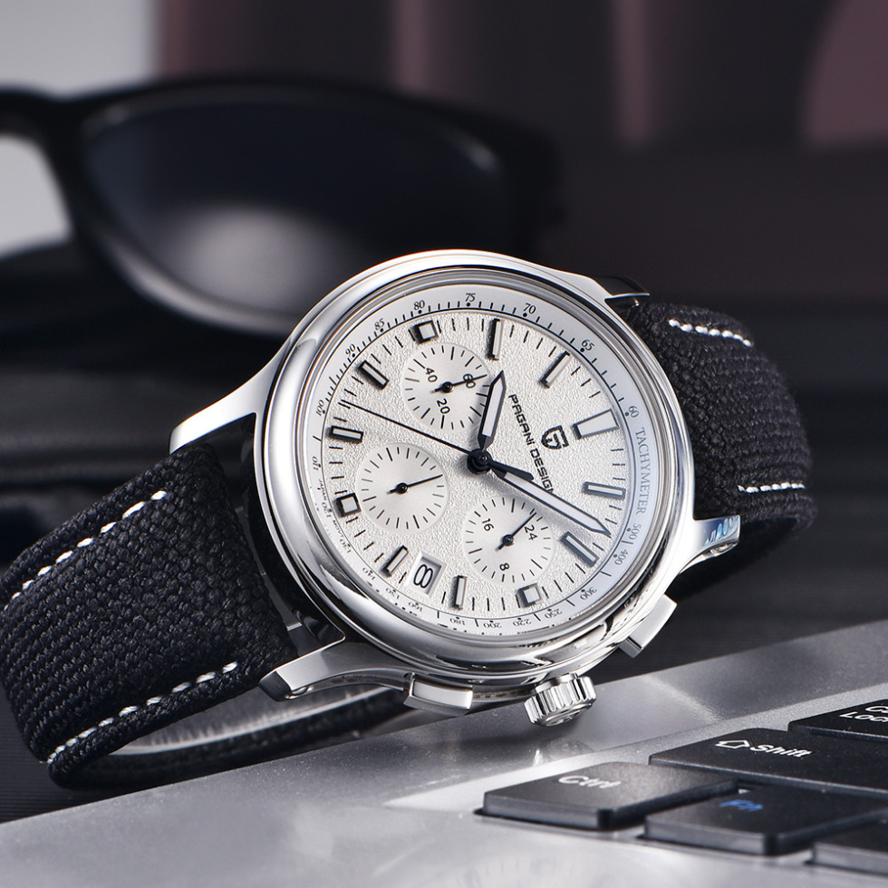 large Часы мужские Pagani Design PD-1781 Black-Silver-White 1