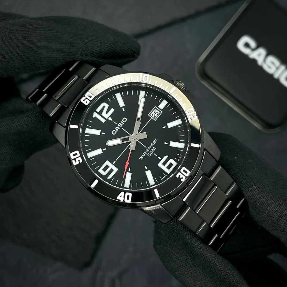 large Часы мужские Casio MTP-VD01B-1B 1