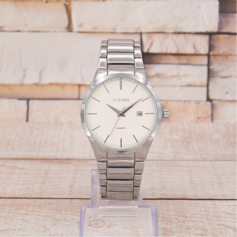 Живые фото часов Curren 8106 Silver-White 0