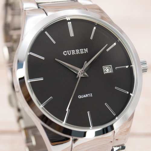 Часы мужские Curren 8106 Silver-Black-3