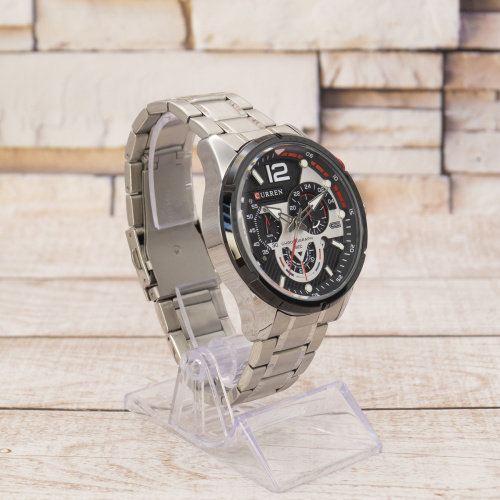 Часы мужские Curren 8395 Silver-Black-2