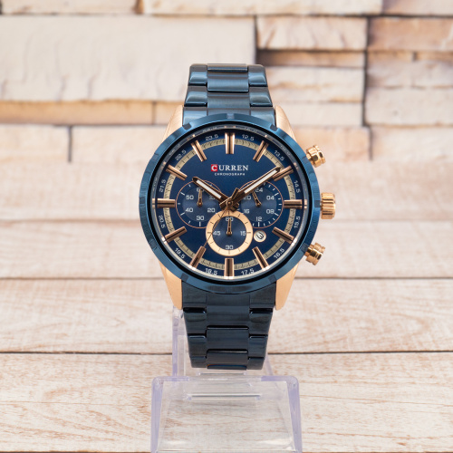 Часы мужские Curren 8355 Blue-Cuprum Wild-4