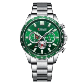  Curren 8418 Silver-Green