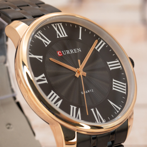 Часы мужские Curren 8422 Black-Gold-4