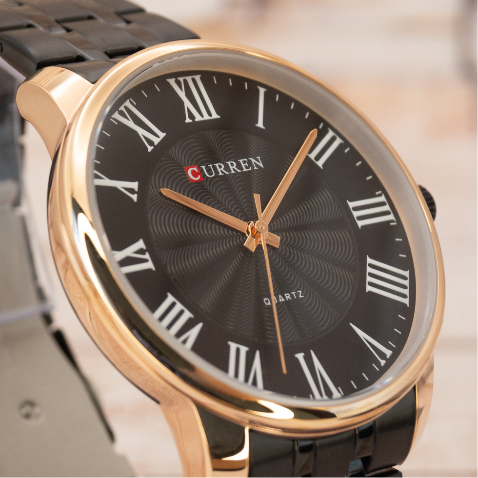 Живые фото часов Curren 8422 Black-Gold 4