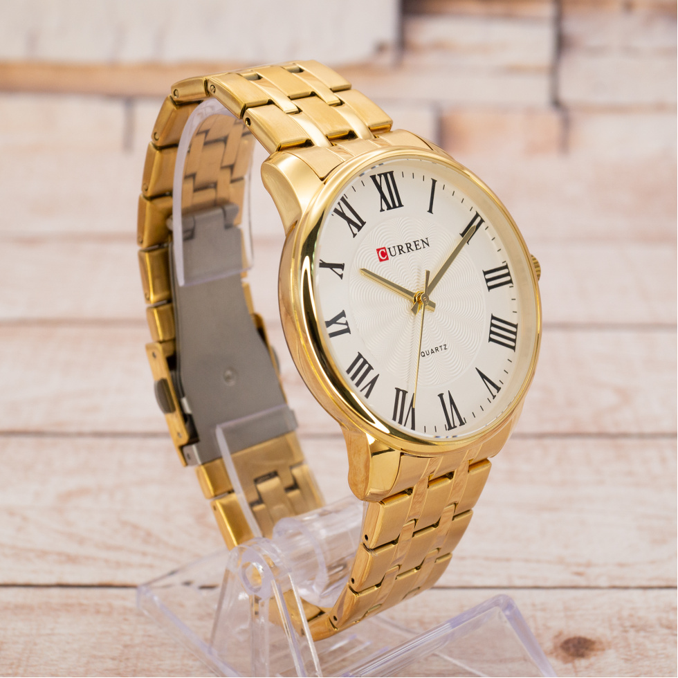 Живые фото часов Curren 8422 Gold-White 2