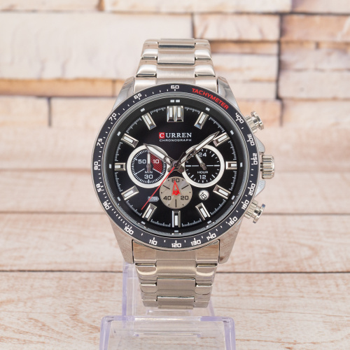 Часы мужские Curren 8418 Silver-Black-0