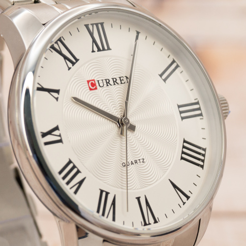 Часы мужские Curren 8422 Silver-White-3
