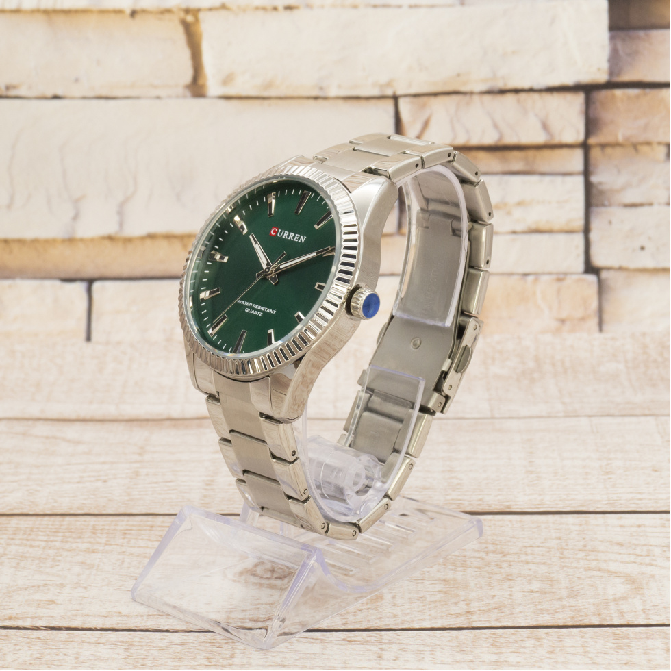 Живые фото часов Curren 8425 Silver-Green 1