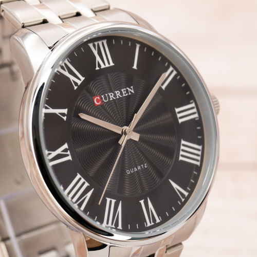 Часы мужские Curren 8422 Silver-Black-3