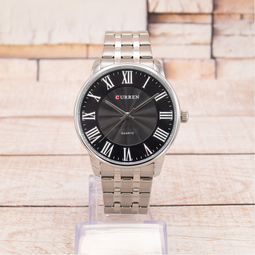 Живые фото часов Curren 8422 Silver-Black 0