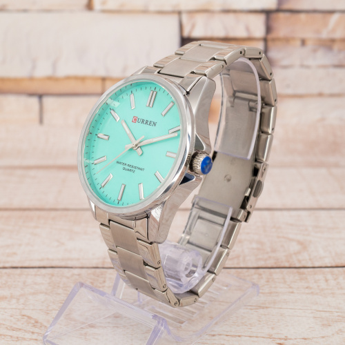 Часы мужские Curren 9090 Silver-Tiffany-1