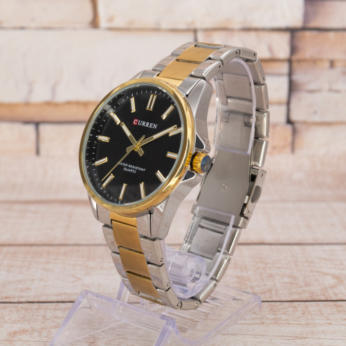 Часы мужские Curren 9090 Silver-Gold-Black-1