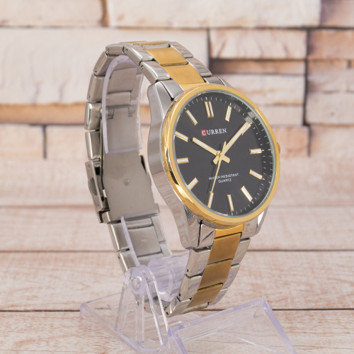 Часы мужские Curren 9090 Silver-Gold-Black-2