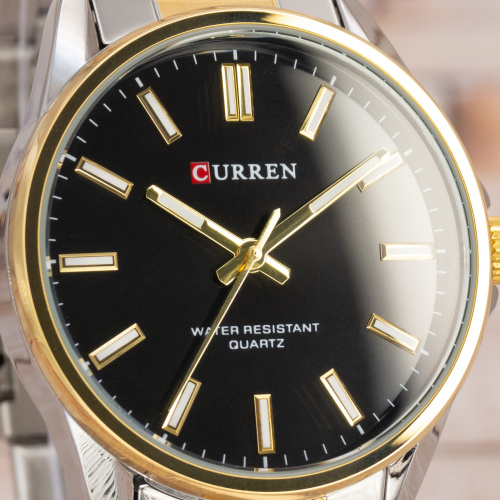 Часы мужские Curren 9090 Silver-Gold-Black-3