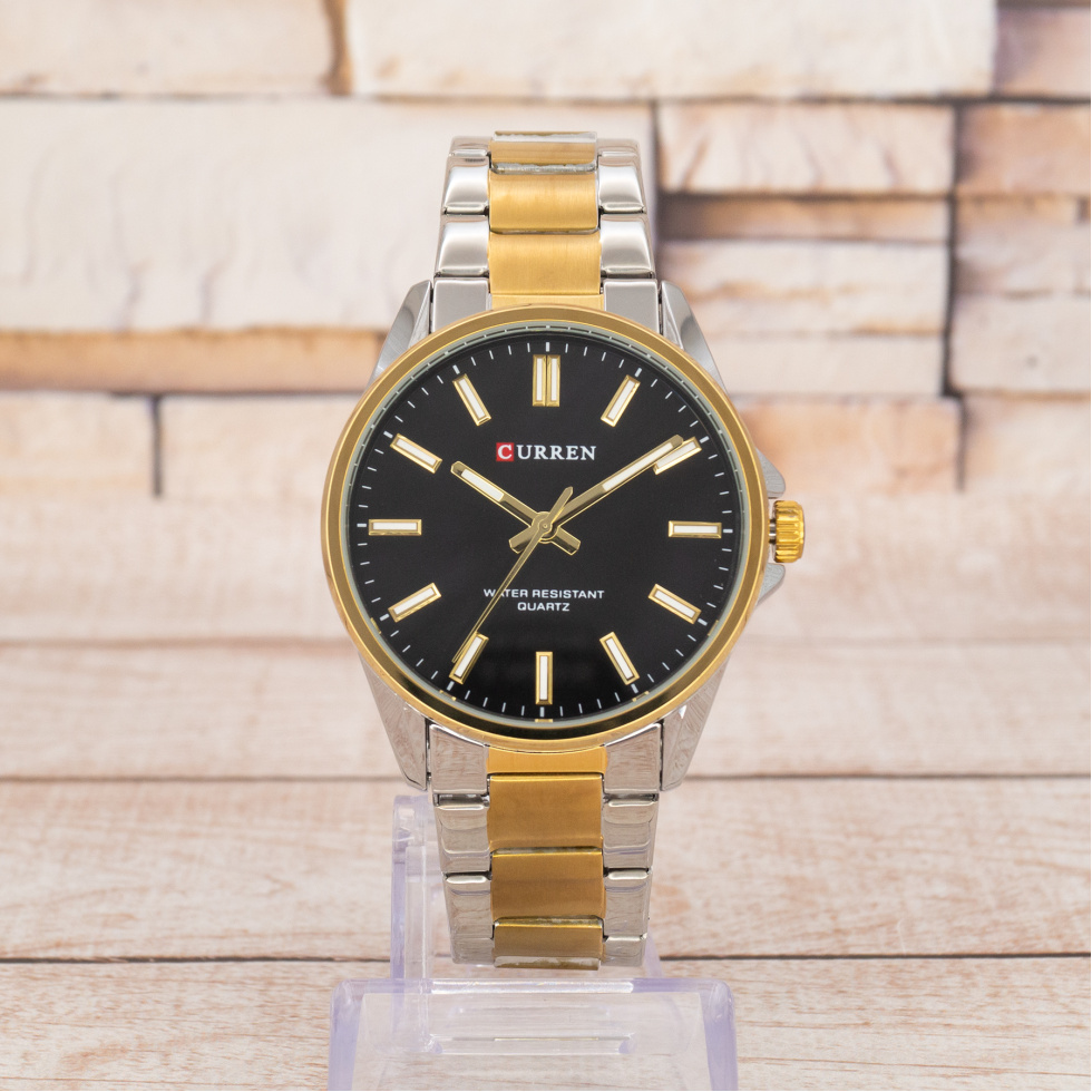Живые фото часов Curren 9090 Silver-Gold-Black 0