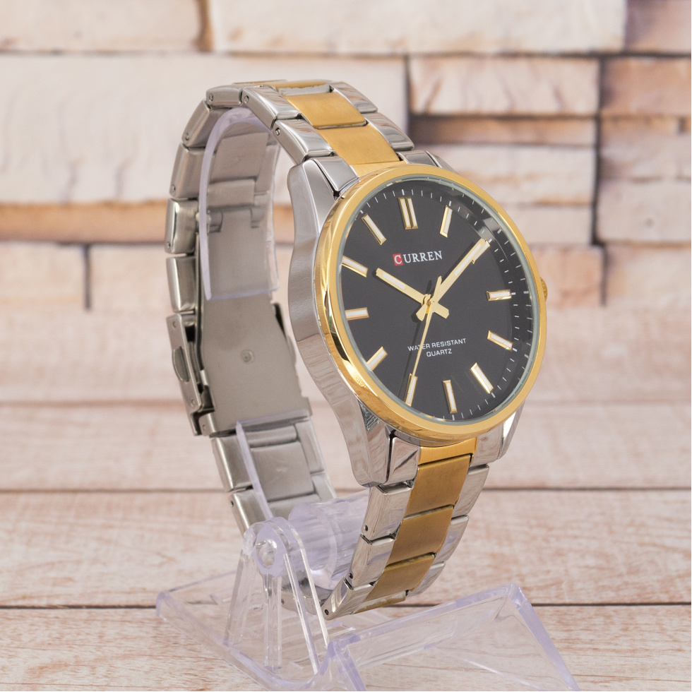 Живые фото часов Curren 9090 Silver-Gold-Black 2