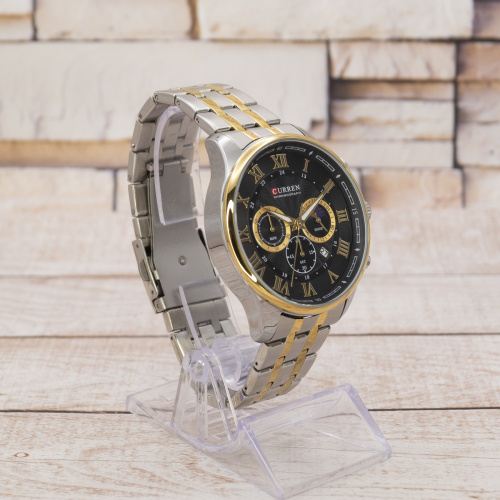 Часы мужские Curren 8427 Silver-Gold-Black-2
