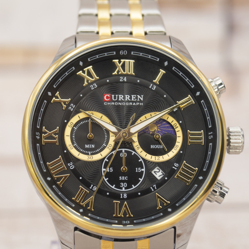 Часы мужские Curren 8427 Silver-Gold-Black-4