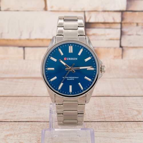 Часы мужские Curren 9090 Silver-Blue-0