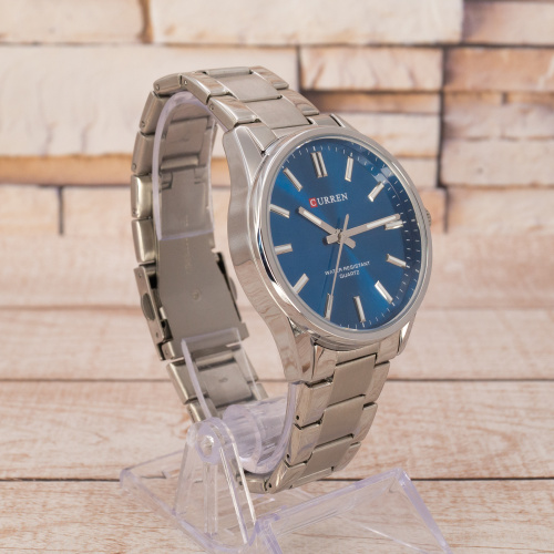 Часы мужские Curren 9090 Silver-Blue-2