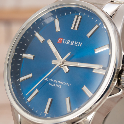 Часы мужские Curren 9090 Silver-Blue-4